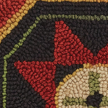 Folk Star Hooked Chair Pad Park Designs - The Fox Decor